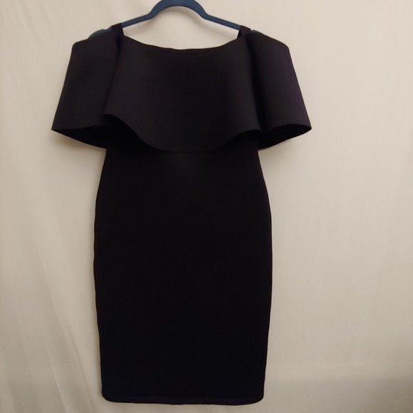 Gianni Bini Dresses & Skirts - Giani Bini flounce ruffle off shoulder black dress Size large